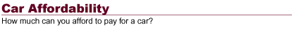 Car Affordability
